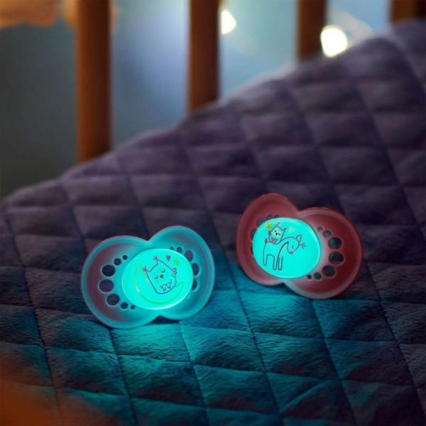 MAM Sucette Original 6 mois + n°23 Nuit (lot de 2)