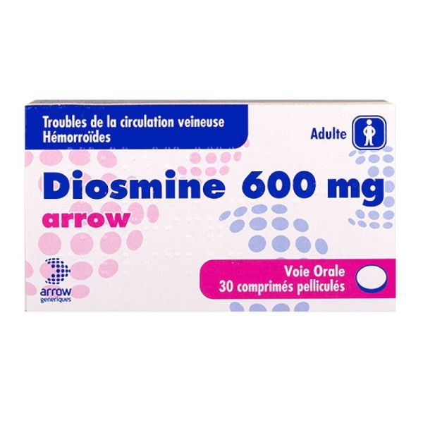 Diosmine 600 mg Arrow, 30 comprimés