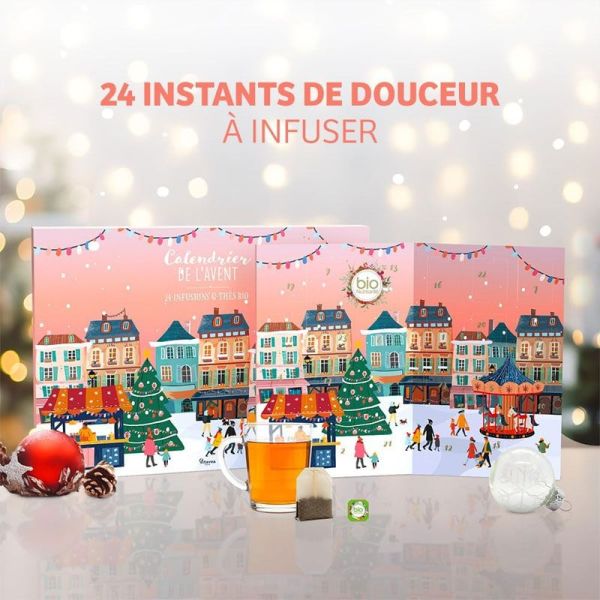 BioNutrisanté Calendrier de l'Avent 2025 coffret d'infusions bio (24 sachets)
