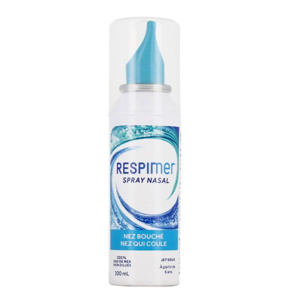 Respimer Spray Nasal Isotonique Adulte & Enfant, nez bouché, nez qui coule (100 ml)