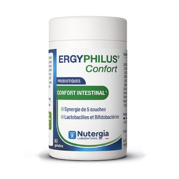 Ergyphilus Confort Intestinal souches probiotiques & vitamines (60 gélules)