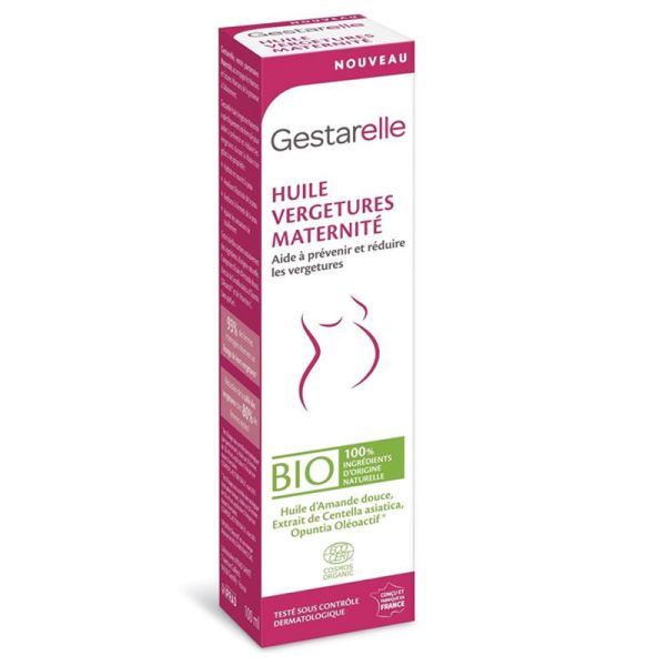 Gestarelle Huile Vergetures Maternité Bio à l'huile d'amande douce (100 ml)
