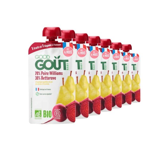 Good Goût Purée Poire/Betterave bio dès 4 mois (120 g)