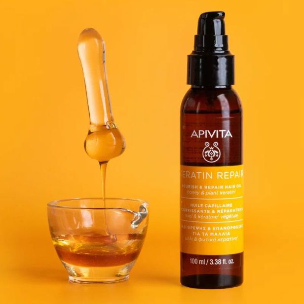 Keratin Repair Huile Capillaire Nourrissante & réparatrice miel & kératine végétale (100 ml)