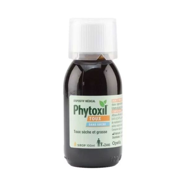 Phytoxil Toux sèche et grasse Sirop Sans Sucre aux extraits de plantes (100 ml)