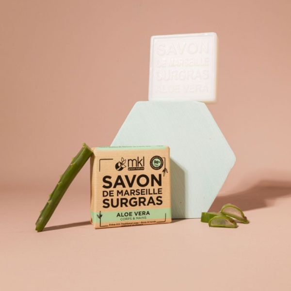Savon de Marseille surgras à l'Aloe Vera corps et mains (100 g)