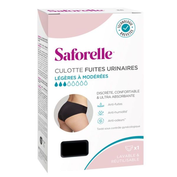 Saforelle Culotte Fuites Urinaires lavable, sécurité & discrétion (Taille 44, x1)