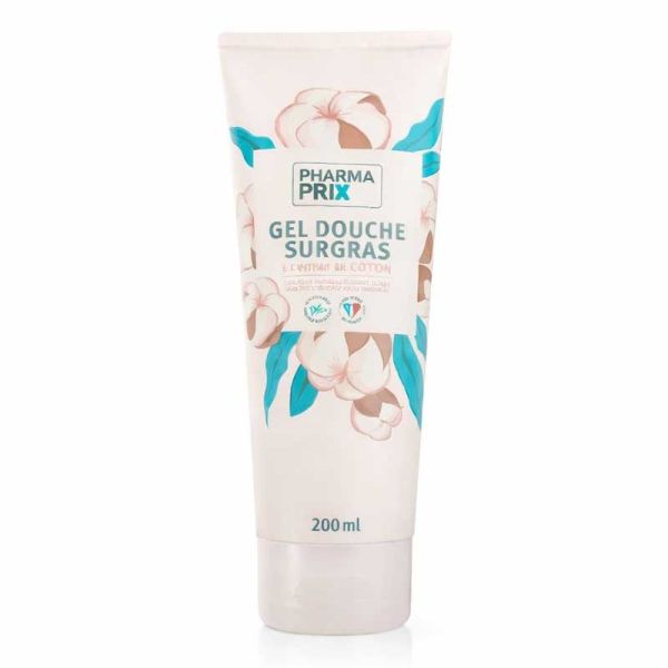 Pharmaprix Gel Douche Surgras à l'extrait de Fleur de Coton (200 ml)