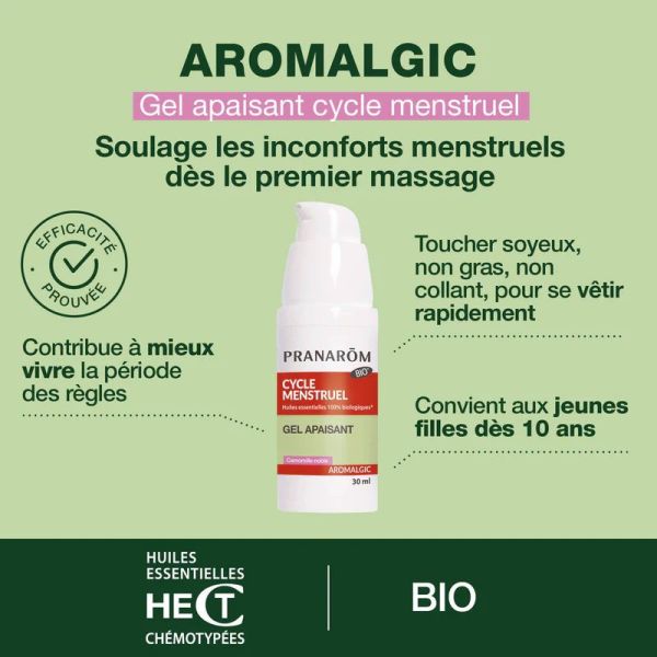 Pranarôm Aromalgic Gel apaisant cycle Menstruel Bio (30 ml)