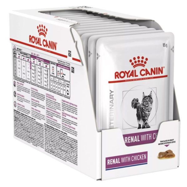 Veterinary Diet Renal pâtée pour chat au poulet (12 x 85 g)
