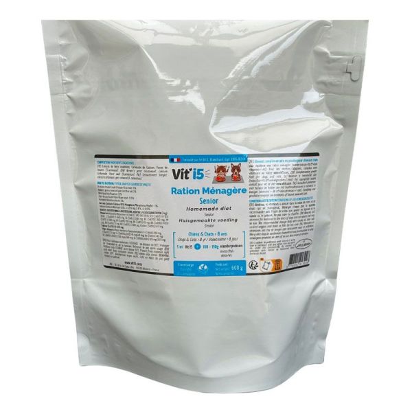 Vit'i5 Senior Ration Ménagère Bleue (éco-recharge 600 g)