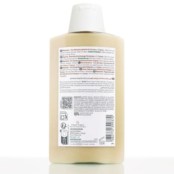 Cica-Shampoing Réparation régénérant & anti-casse au Cupuaçu bio (200 ml)
