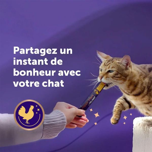 Happy Snack by Feliway sticks friandises relaxantes pour chats au poulet (6x)