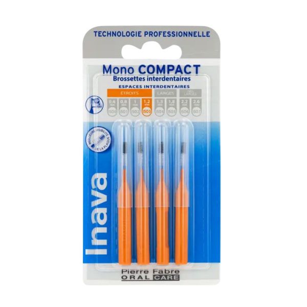 Inava MonoCompact Brossette interdentaire orange ISO 3 (x4)