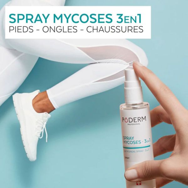 Poderm Spray Mycoses du pied 3-en-1 (50 ml)