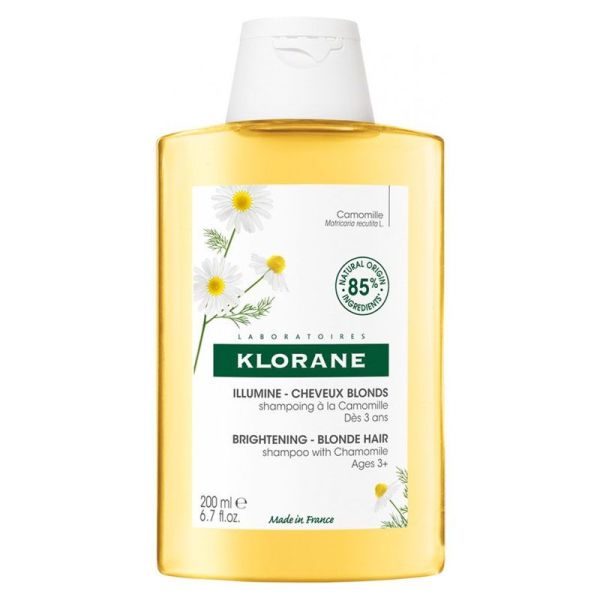 Klorane Reflets Blonds Shampoing illuminateur & adoucissant à la Camomille bio (200 ml)