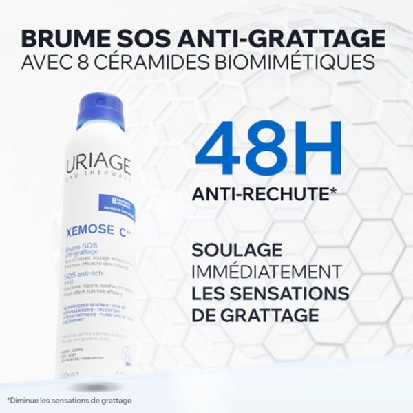 Xémose C8+ Brume SOS anti-grattage nourrit, répare, soulage immédiatement (200 ml)