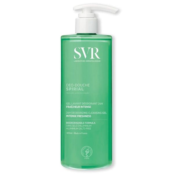 SVR Spirial Déo-Douche Gel lavant déodorant 24h fraîcheur intense (400 ml)