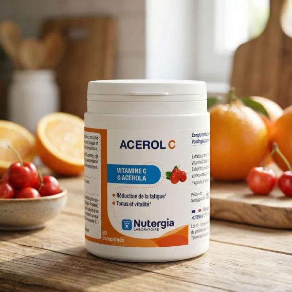Nutergia Acerol-C Vitamine C & Acérola (60+12 comprimés)
