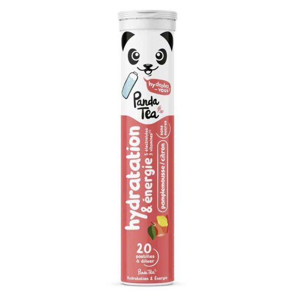Panda Tea Pastilles Hydratation & Énergie Pamplemousse/Citron (x20)