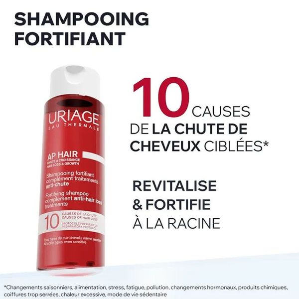 Uriage AP Hair Shampoing fortifiant complément traitements anti-chute (200 ml)