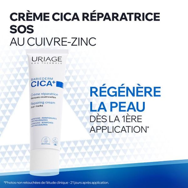 Uriage Bariéderm Cica+ Crème réparatrice marques cicatricielles (100 ml)