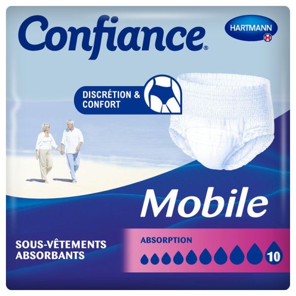 Confiance Mobile Sous-vêtements absorbants jetables 10 Gouttes (taille XL, x14)