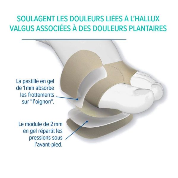 Epitact Coussinets Double Protection Hallus Valgus et Douleurs Plantaires (Taille L)