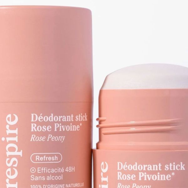 Respire Déodorant Stick Rose Pivoine efficacité 48h (50 g)