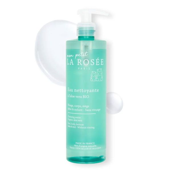 Mon Petit La Rosée Eau Nettoyante bébé & enfant sans rinçage à l'aloe vera bio (400 ml)