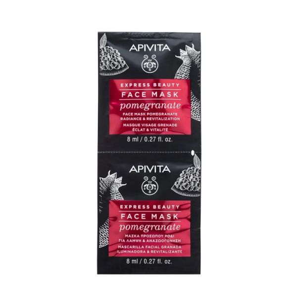 Apivita Express Beauty Masque Visage Radiance & Vitalité à la Grenade (2 x 8 ml)