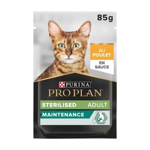 Pro Plan Adult Sterilised Maintenance au Poulet en Sauce (10 x 85 g)