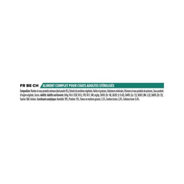 Pro Plan Adult Sterilised Maintenance au Poulet en Sauce (10 x 85 g)