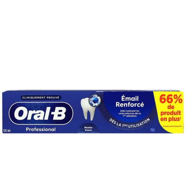Oral-B Professional Dentifrice Émail Renforcé prévention des caries (125 ml)
