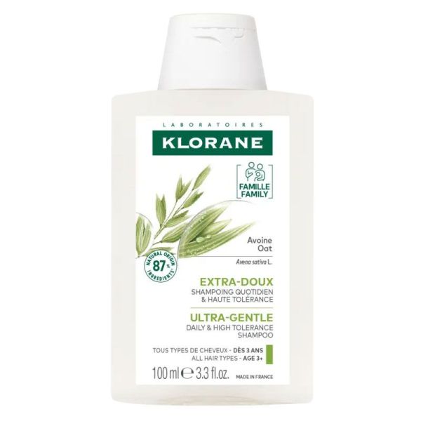Klorane Shampoing quotidien et haute tolérance à l'Avoine (100 ml)