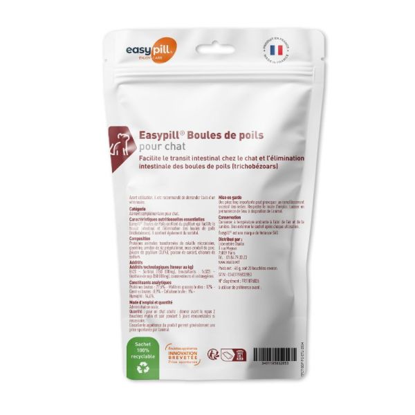 Easypill Boules de poil pour chats (20 bouchées)