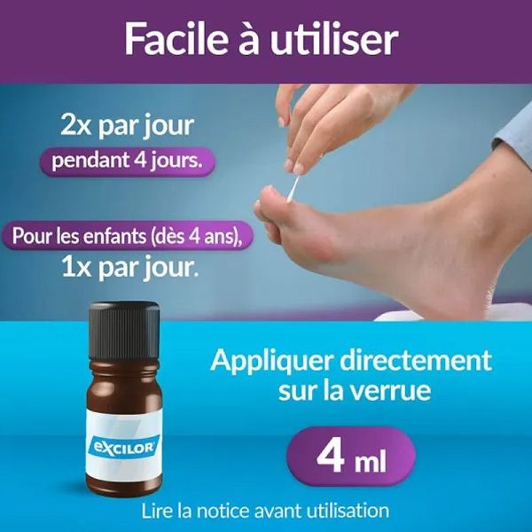 Excilor Traitements des Verrues Gel Acide (4 ml)