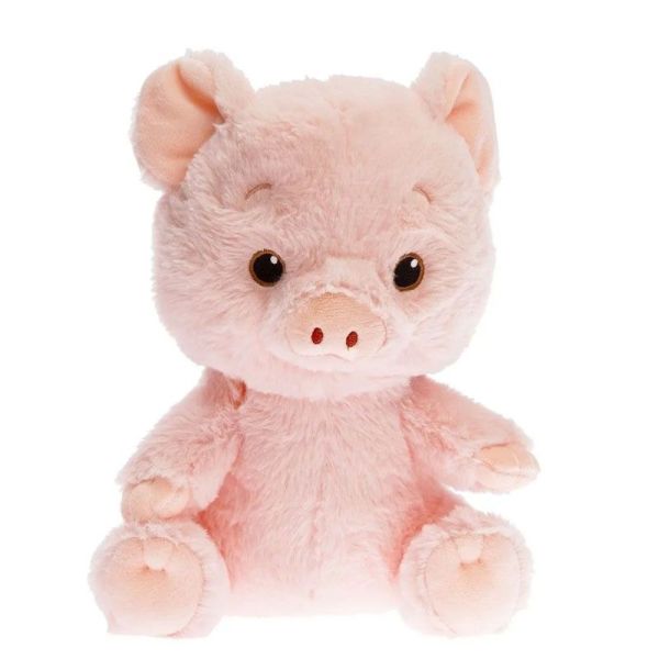 Pelucho Bouillotte sèche peluche Cochon Rose aux grains de blé et fleurs de lavande