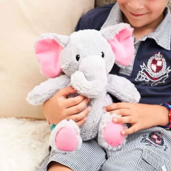 Pelucho Bouillotte sèche peluche Éléphant aux grains de blé et fleurs de lavande