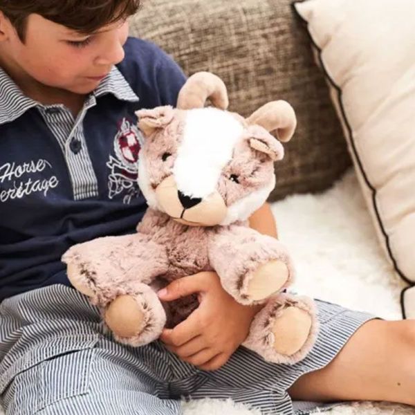 Pelucho Bouillotte sèche peluche Chamois aux grains de blé et fleurs de lavande