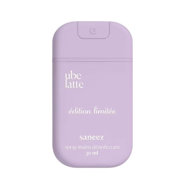 Saneez Spray mains désinfectant Ube Latte édition limitée (30 ml)
