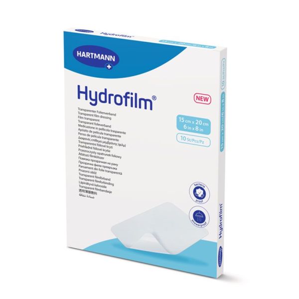 Hartmann Hydrofilm pansement adhésif transparent stérile 15x20 cm (x10)