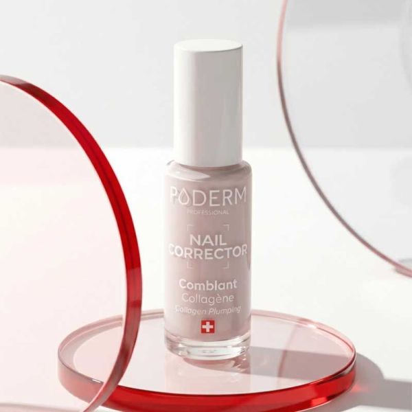 Poderm Professionnal Nail Corrector Comblant au Collagène, comble les stries (8Ml)