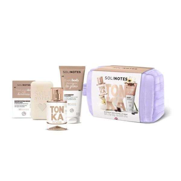 Solinotes Trousse Beauté Parfumée Tonka (Parfum 50 ml + Savon 100 g + Lait fondant 200 ml)