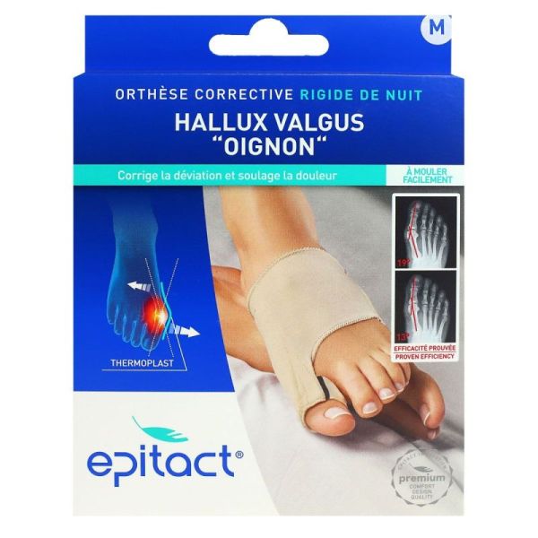 Epitact Orthèse Corrective Rigide de nuit Hallux Valgus (Taille M)