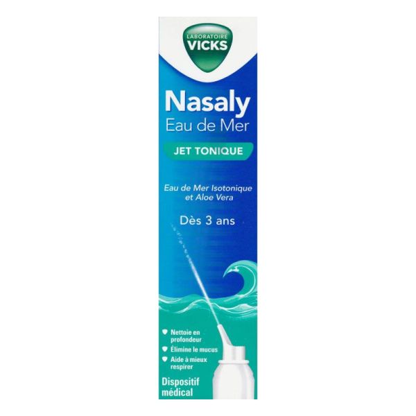 Vicks Nasaly Jet Tonique Eau De Mer Isotonique & Aloe Vera dès 3 ans (120 ml)
