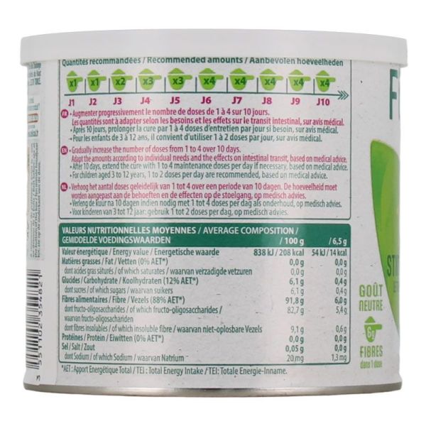 Fibreline Transit poudre 100% végétale double action, goût neutre (250 g)