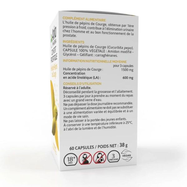 Arkopharma Arkogélules Huile de pépins de courge confort prostatique (60 capsules)