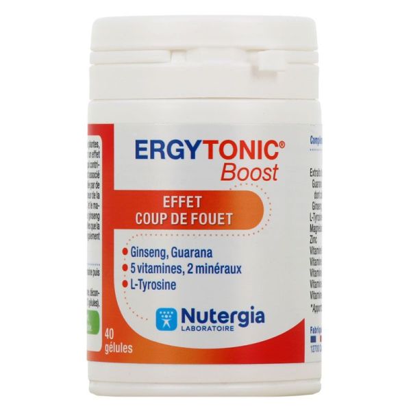 Nutergia ErgyTonic Boost effet coup de fouet ginseng & guarana (40 gélules)