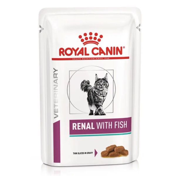 Renal with fish émincés en sauce au poisson pour chats (12 x 85 g)